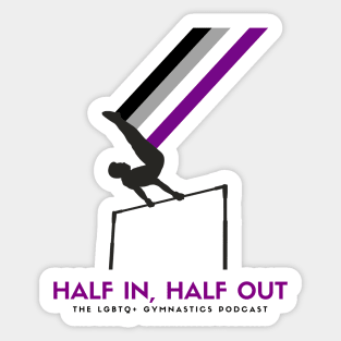 HIHO Logo Transparent (Asexual Flag) Sticker